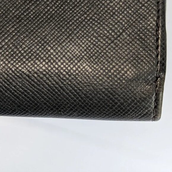 Prada Textured Gray Trifold Wallet with Dust Bag - Picture 6 of 16
